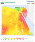 Thumbnail for File:Egypt DNI Solar-resource-map GlobalSolarAtlas World-Bank-Esmap-Solargis.png