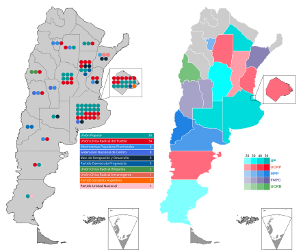 Elecciones legislativas de Argentina de 1965 - Resultados por distrito.svg