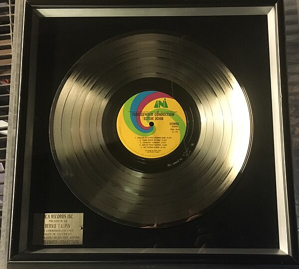 Tumbleweed Connection Platinum Record