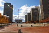 Empire State Plaza: Corning Tower, left; New York State Museum, center.