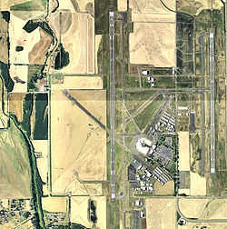 Luftfoto av flyplassen