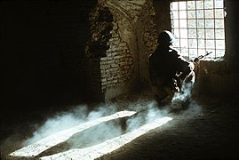 A Soviet soldier in Afghanistan.