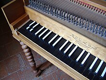 This harpsichord built by Clavecins Rouaud of Paris employs the broken octave scheme. FEINTES BRISEES.jpg