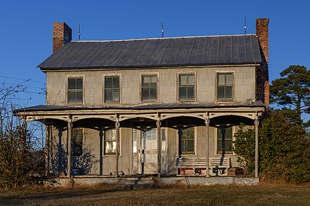 Farmhouse at Kelvin A. Lewis farm in Creeds