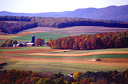 Jordbrukslandskap i Schuylkill County.