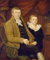 Budington, JonathanAmerican, c. 1779 - 1823Father and Son1800oil on canvasoverall: 104.1 x 89.8 cm (41 x 35 3/8 in.)framed: 105.2 x 91.4 x 5 cm (41 7/16 x 36 x 1 15/16 in.)Gift of Edgar William and Bernice Chrysler Garbisch1956.13.1