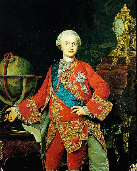 A portrait of Ferdinand (c. 1765-1769). The portrait is formally attributed to Giuseppe Baldrighi, however, it was painted by Pietro Melchiorre Ferrar