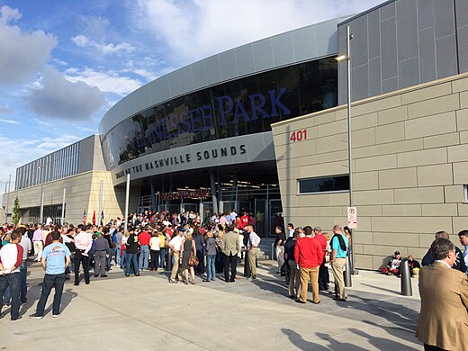 The home plate entrance and facade First Tennessee Park, April 17, 2015 - 9.jpg