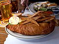 Thumbnail for File:Fish and chips with a pint of cider.jpg