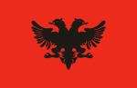 Flagga för det självständiga Albanien (1912–1914).