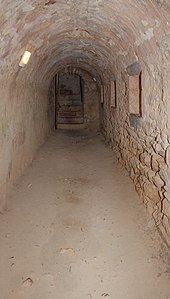 "Galerie de contrescarpe" with embrasures Fort Libéria France