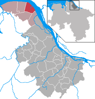 Poziția  Freiburg/Elbe pe harta districtului Stade