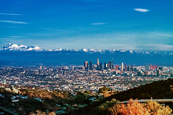 A view of Los Angeles from Beverly Hills, where Wilson took residence in late 1965