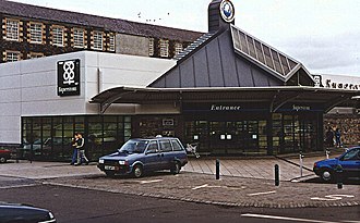 Lothian and Borders Co-op rebuilt the frontage of its Galashiels supermarket in the early 1990s. The site was later purchased by Tesco. Galashiels Co-op Supermarket c1995 - geograph.org.uk - 274837.jpg