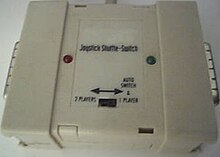 A "Y-splitter" cable used to connect multiple devices to the same game port Gameport Splitter.jpg