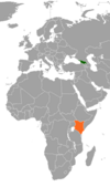 Location map for Georgia (country) and Kenya.