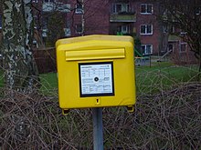 [1] ein Briefkasten der Deutschen Post