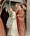 Altın Kapıda Toplantı Toplantıya katılanlar figürleri Scrovegni Şapeli (yak. 1305)
