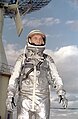 De John Glenn a sengem Astronautekostüm