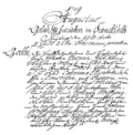 Documentul de naștere și de botez a lui Goethe (1749)