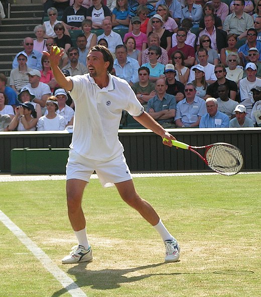 Goran Ivanišević, de winnaar van het toernooi.
