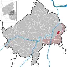 Läget för Hackenheim i Landkreis Bad Kreuznach