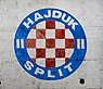 Hajduk logo on wall.JPG