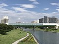 中川大橋看見的站舍（2019年8月29日）