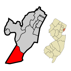 Hudson County New Jersey Incorporated and Unincorporated areas Bayonne Highlighted.svg