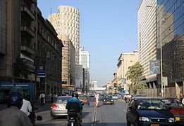 Karachi's downtown is centered on I. I. Chundrigar Road.