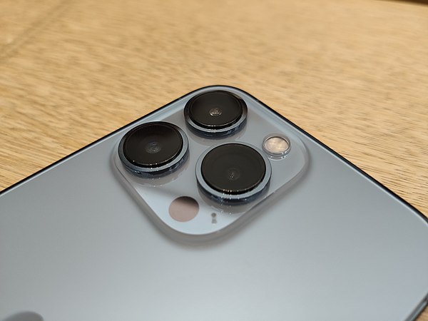 Picture of the cameras on the iPhone 13 Pro.