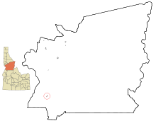 Idaho County Idaho Incorporated and Unincorporated areas Riggins Highlighted.svg