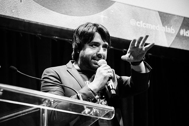 Ghomeshi hosting a Canadian Film Centre event on May 8, 2014.
