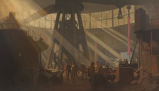 In the Gun Factory at Woolwich Arsenal, 1918 Art.IWMART1984.jpg