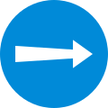 Indian Road Sign compulsory right.svg