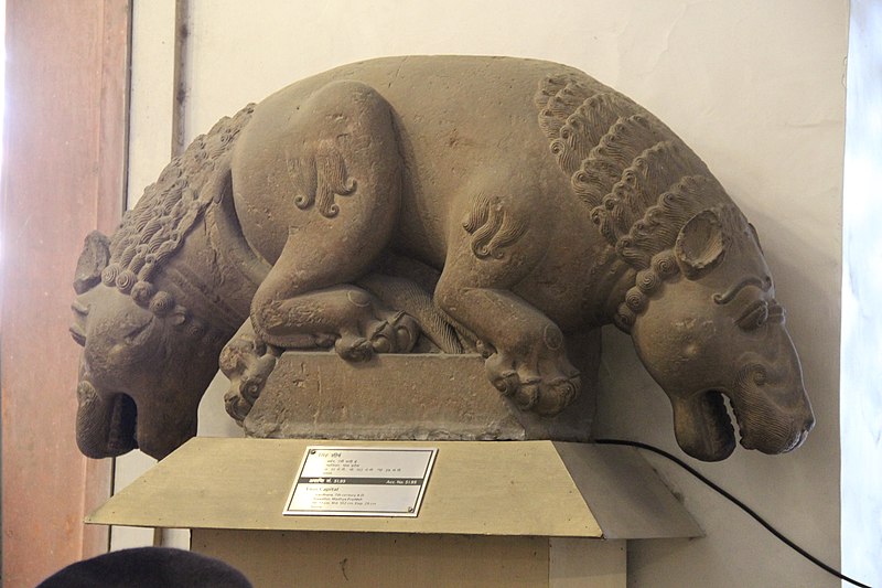 File:Indian Stone Statue- Lion Capital, Vardhana 7th Century CE Gwalior.jpg