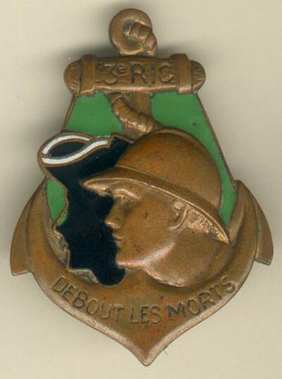 An insignia of the 3rd Marine Infantry Regiment.