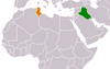 Location map for Iraq and Tunisia.