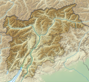 Pozíciós térkép Trentino-Alto Adige