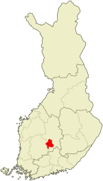 Location of Jämsä in فن لینڈ