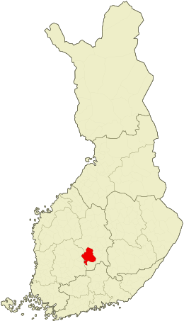 Kaart met de locatie van Jämsä
