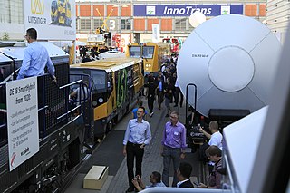 InnoTrans trade fair focused on the rail transport industry, held biennally in Berlin