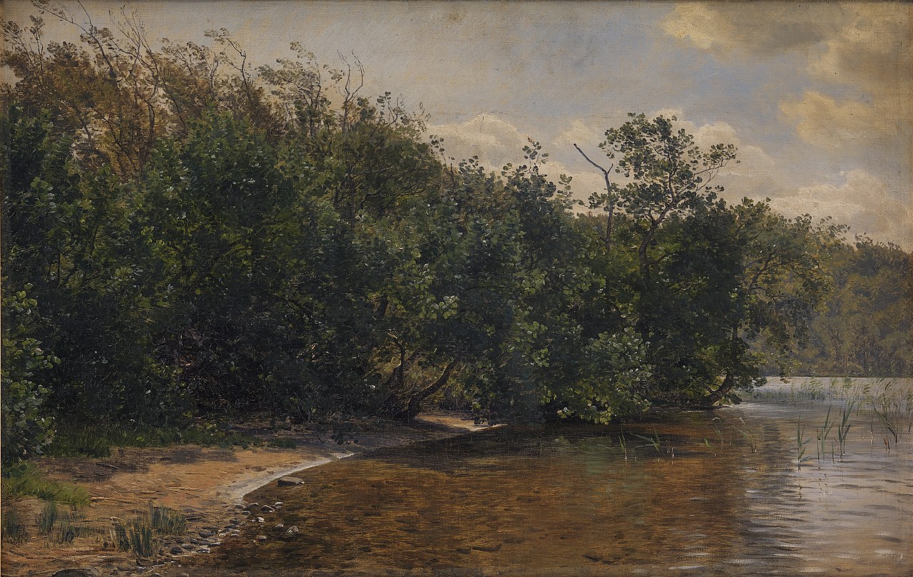 Janus la Cour, Ellebuske ved Almind Sø, 1873, Kms1714, Statens Museum for Kunst.jpg