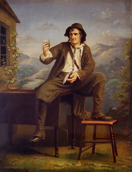 Jefferson as the young Rip Van Winkle