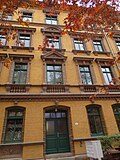 Apartment building in closed development with front garden