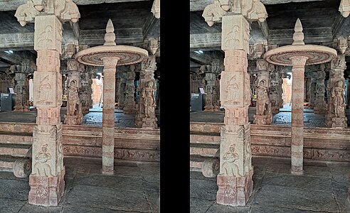 Umbrella/chakra in front of the Kalyana mantapa