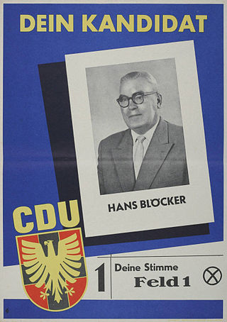 <span class="mw-page-title-main">Hans Blöcker</span> German politician