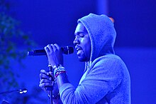 Kanye West performs at The Museum of Modern Art's annual Party in the Garden benefit, New York City, May 10, 2011. Kanye West @ MoMA (D).jpg