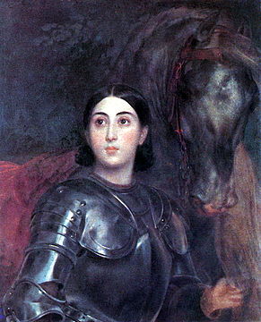 Juliette Tittoni en armure, 1850-1852