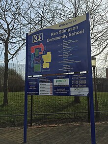 Ken Stimpson Community School Welcome Board.JPG